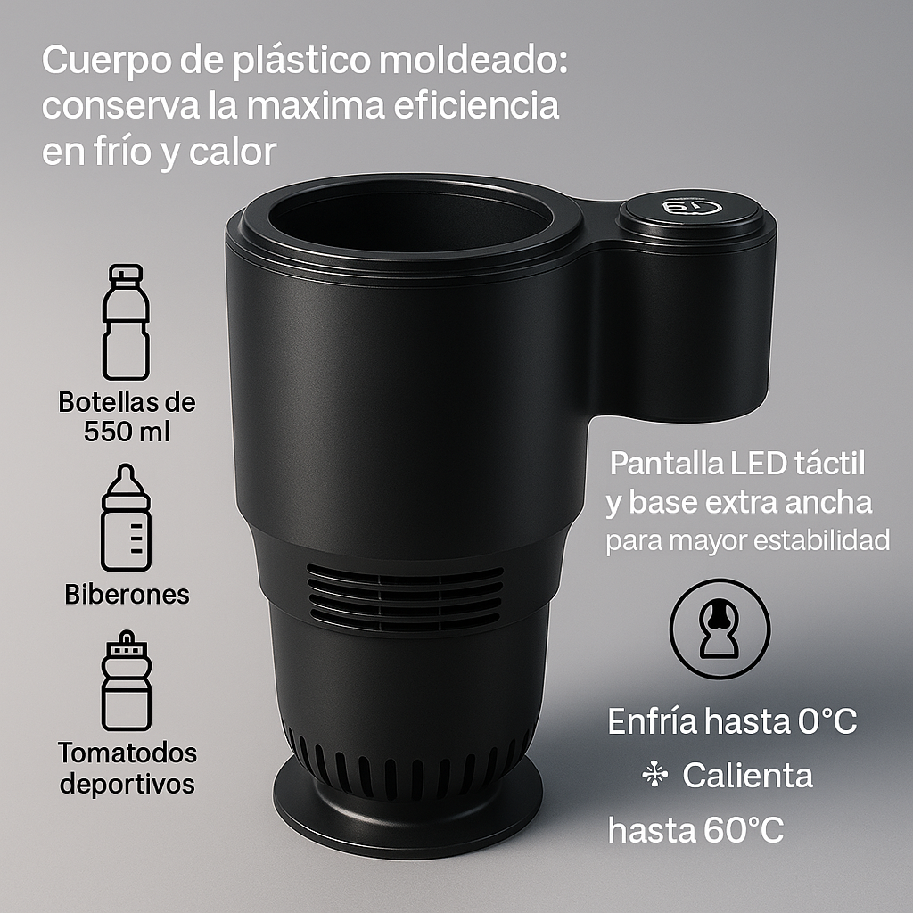 Mini nevera para portavasos de carro, ideal para viajes