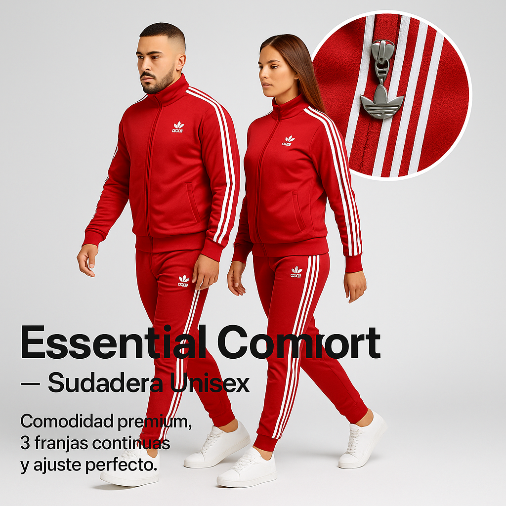 Buzo Deportivo Unisex Essential Comfort – Cuello Redondo y Algodón Orgánico