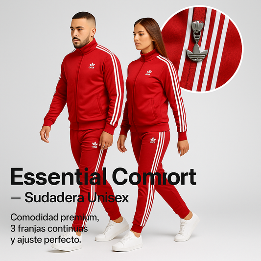 Buzo Deportivo Unisex Essential Comfort – Cuello Redondo y Algodón Orgánico